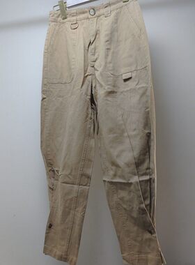 春秋天使系列高腰工装裤休闲白色长裤子宽松直筒裤女601PJ5730000