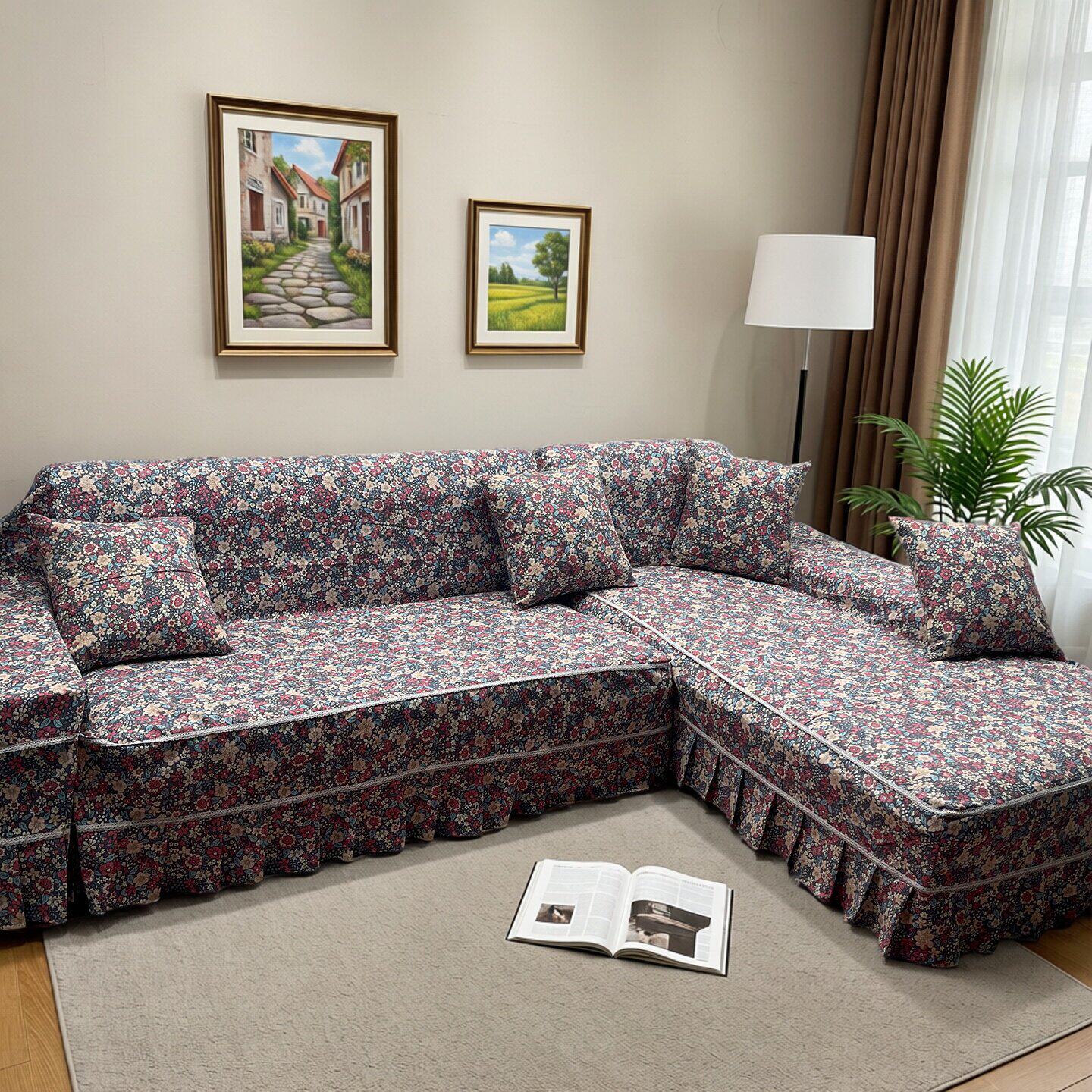 U型沙发套2026新款组合贵妃沙发罩加厚防滑防猫抓沙发盖巾可定制L