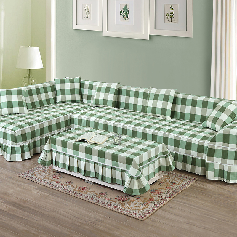 U型沙发套L型沙发罩通用贵妃沙发套全盖全包加厚防滑纯棉沙发盖巾