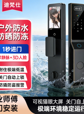 防水智能锁户外人脸识别防冻智能门锁防晒耐高温防盗门庭院门锁