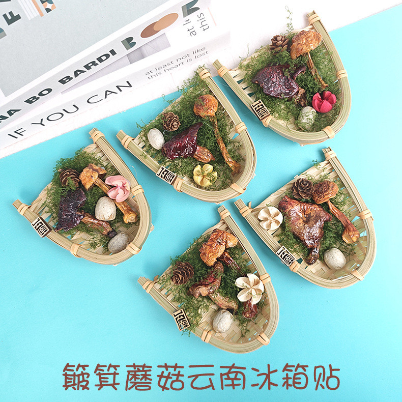 小红书簸箕蘑菇冰箱贴云