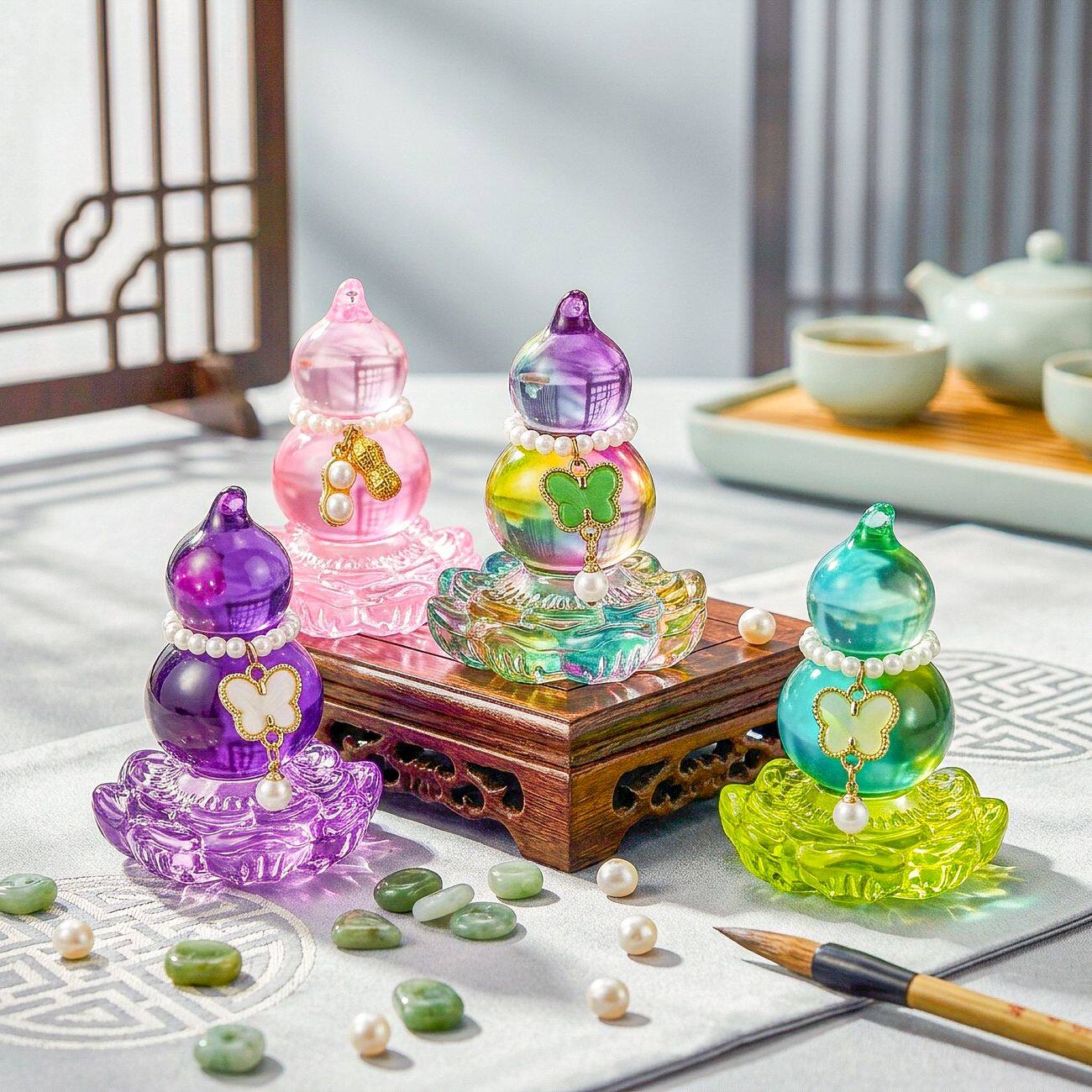 景德镇电镀陶瓷葫芦福禄
