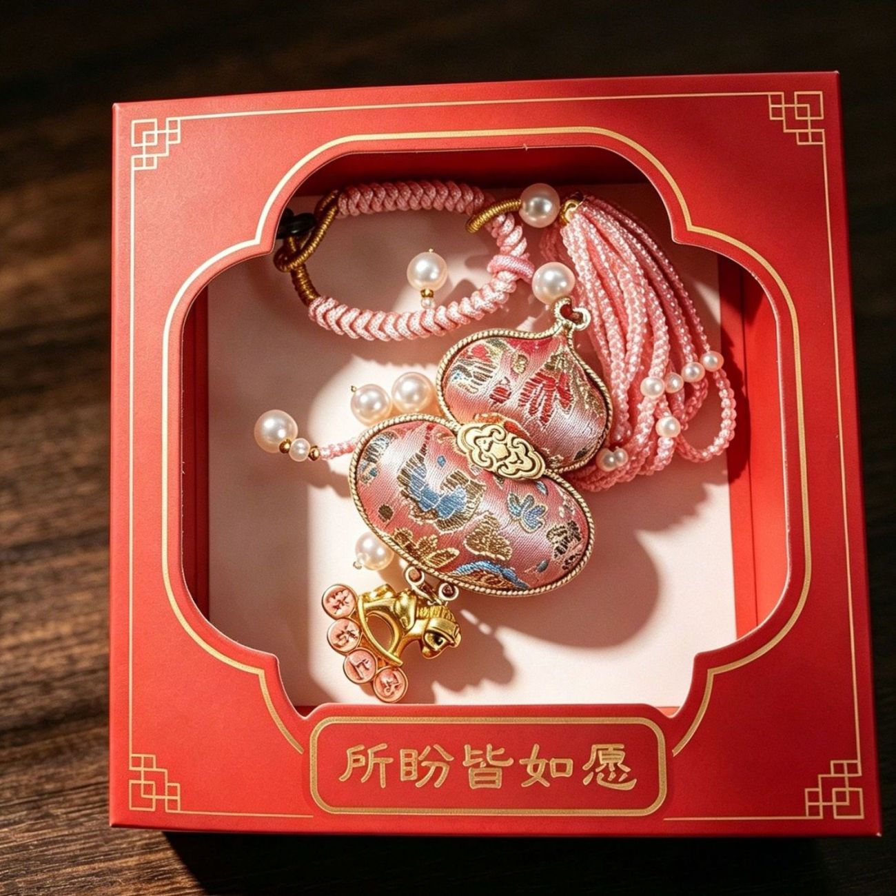 成品礼盒装双面葫芦挂件