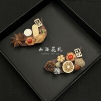 植物松果音符豆磁吸冰箱贴中药干果装饰云南大理旅游文创伴手礼