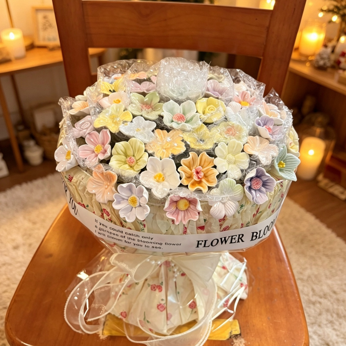 成品景德镇手工陶瓷花束