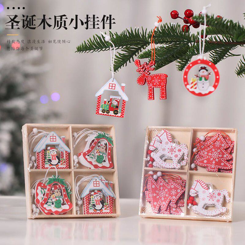 圣诞装饰品木质小挂件树