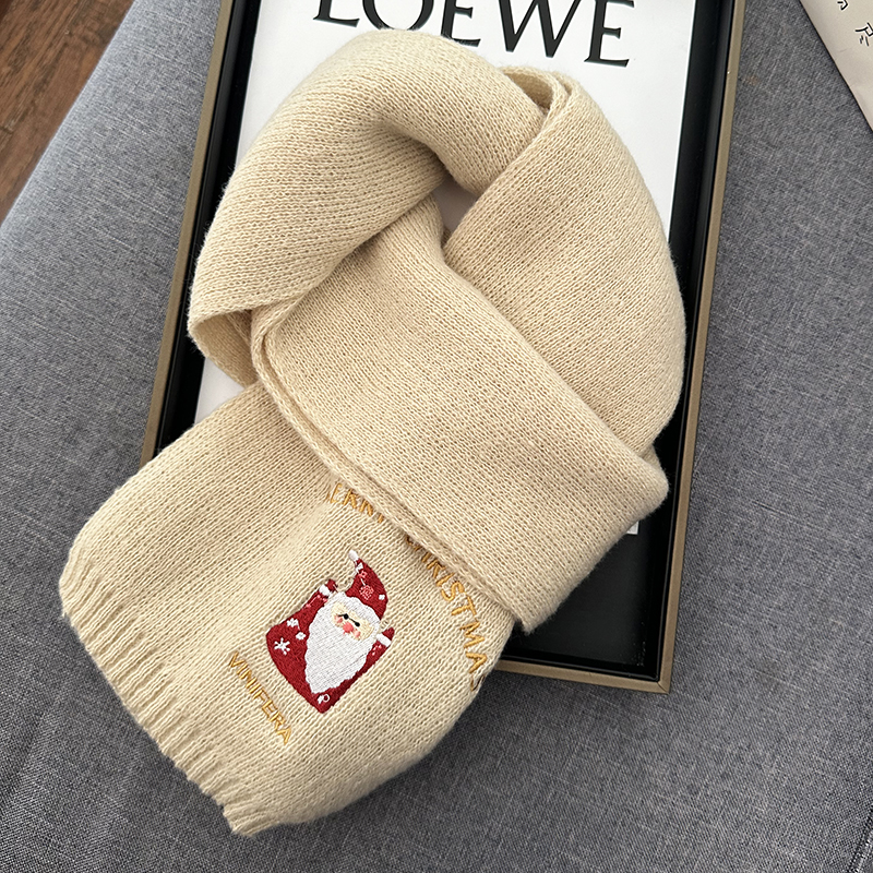 2023新款围巾女秋冬季新款纯色羊毛针织软糯韩版男女保暖围脖护颈