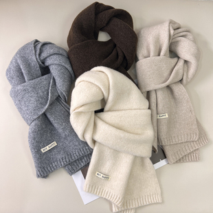 10%山羊绒围巾女冬季2025新款百搭韩版高级感保暖针织含羊毛围脖