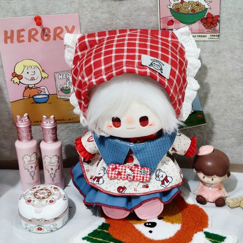 现货20cm棉花娃娃衣服苹果茶派套装20厘米娃衣无属性玩偶公仔替换