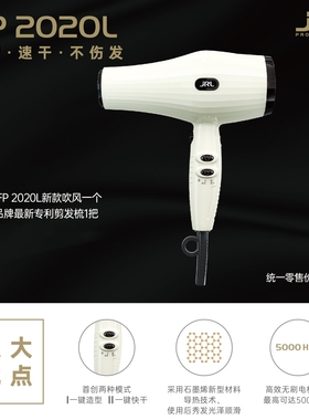 JRL吹风机电吹风超静音高温快吹干专业发廊用家用3600L
