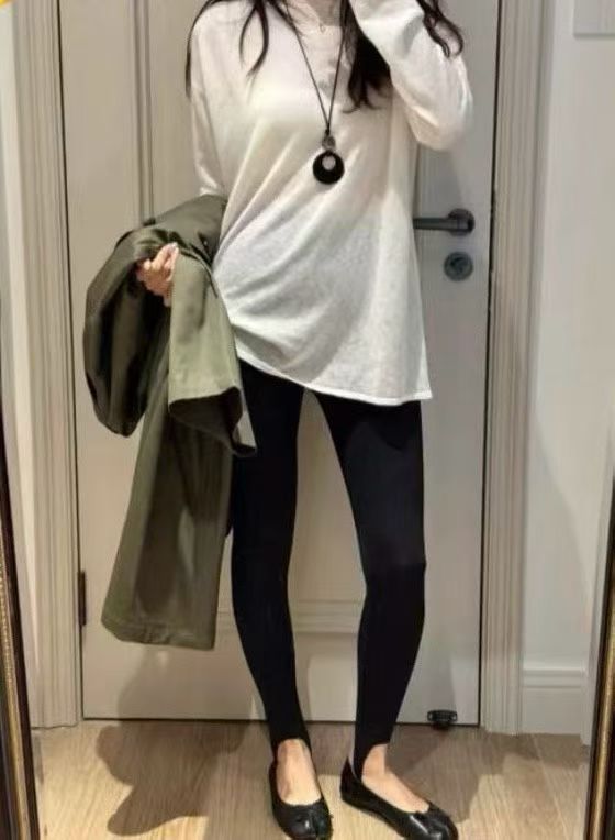 2026春季新品韩系简约百搭显瘦高腰打底裤女瘦腿裤