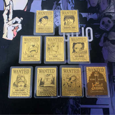海贼王闪卡悬赏通缉令日漫仿金箔卡片动漫周边收藏纪念品生日礼物