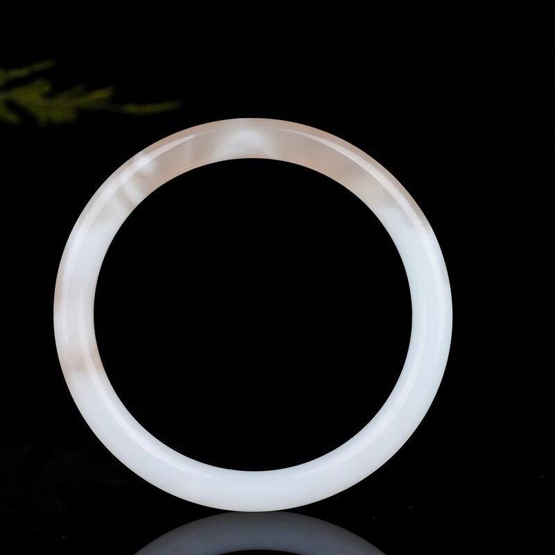 新疆和田玉糖玉细圆条手镯少女镯旺夫镯细款圆条玉镯子女士款