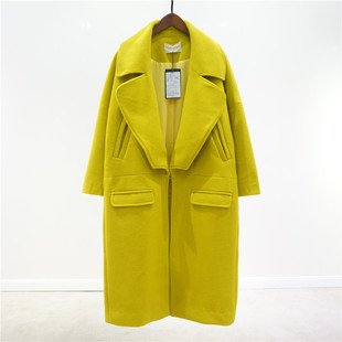 高品质过膝中长款加厚保暖羊毛呢子大衣 冬季新品女装外套 有大码