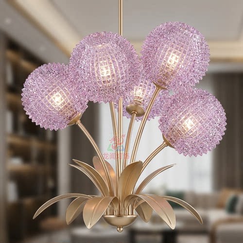 轻奢蒲公英水晶餐厅设计师吊灯