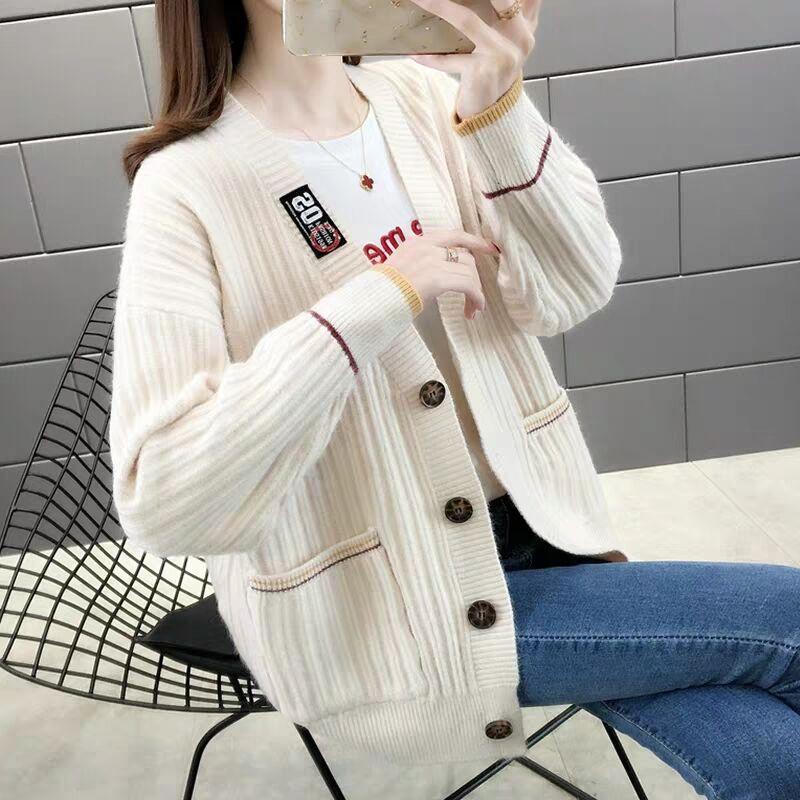 网红毛衣外套女慵懒风针织开衫2025年春秋新款韩版宽松上衣ins潮