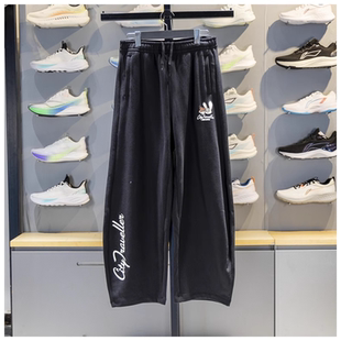 李宁迪士尼疯狂动物城联名2025冬女子弯刀宽松香蕉裤卫裤AKLV846