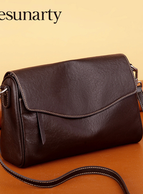 真皮小方包女士2025新款高级感软皮单肩包大容量通勤女款斜挎包