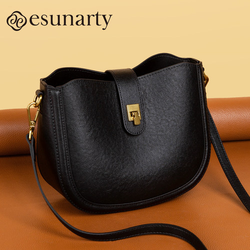 头层牛皮大容量单肩腋下包