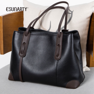 高级感轻奢女士单肩包软牛皮大包包 真皮托特包女大容量2026年新款