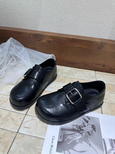 复古厚底乐福鞋女2026春季新款英伦风小皮鞋一脚蹬懒人休闲单鞋女