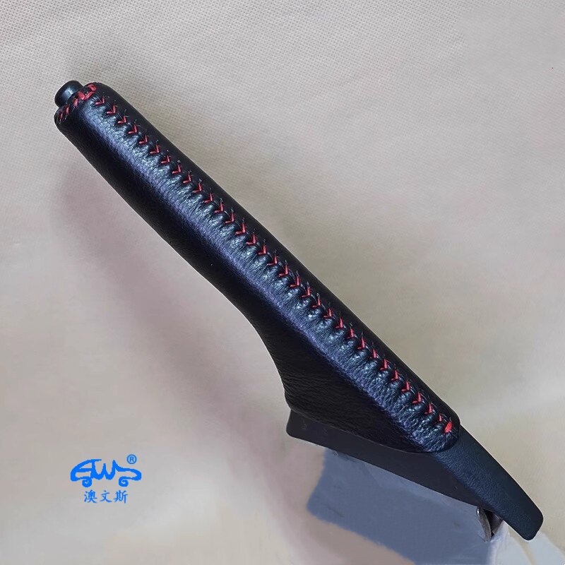 头层牛皮手刹套丰田特锐专用免手缝真皮专车贴合全包刹车杆套