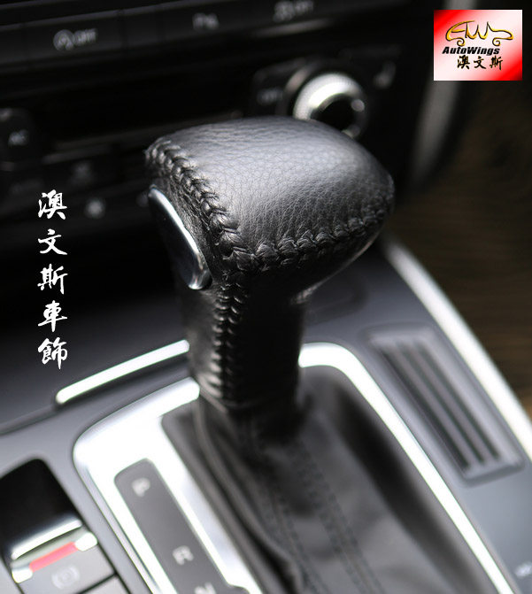 适用奥迪新A4L A5 Q5 A6L Q7 A7 S6 S7手缝真皮方向盘套排挡档套