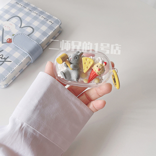 适用塞那z50spro保护套sanag塞那z50s骨传导耳机保护壳z51spromax耳机套可爱卡通s6spro耳机壳s7s AI透明软壳