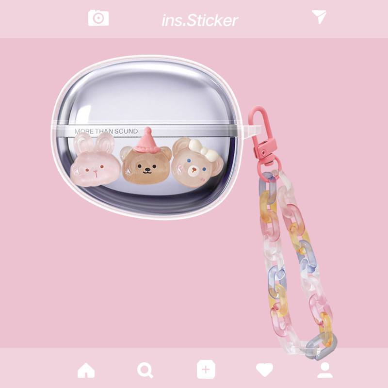 适用于漫步者花再Auro Clip耳夹式蓝牙耳机保护套耳夹式auroclip耳机保护壳透明可爱卡通防摔软壳套