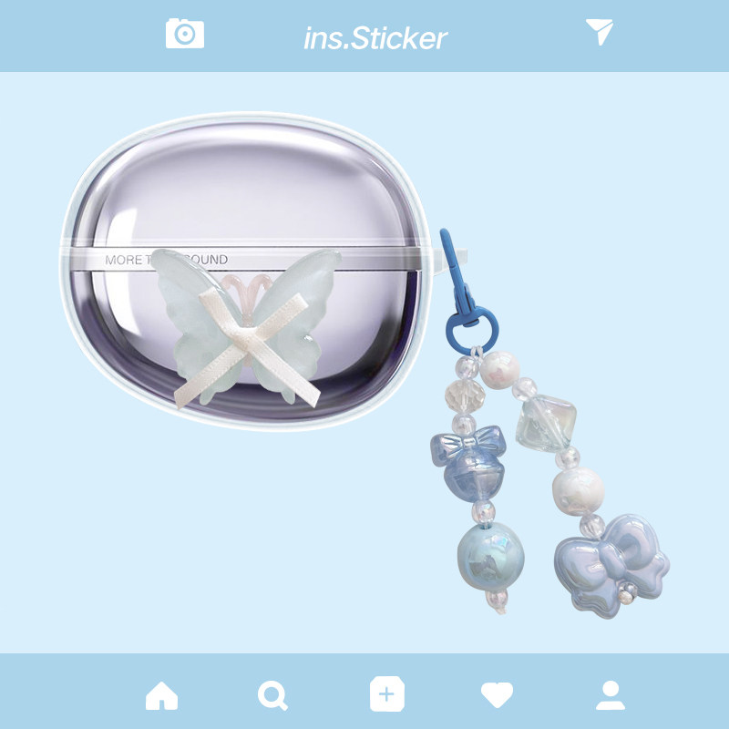 适用于漫步者花再Auro Clip耳夹式蓝牙耳机保护套耳夹式auroclip耳机保护壳透明可爱卡通防摔软壳套