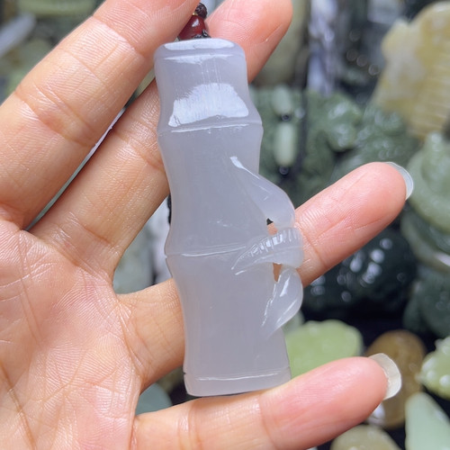 烟紫竹节挂件