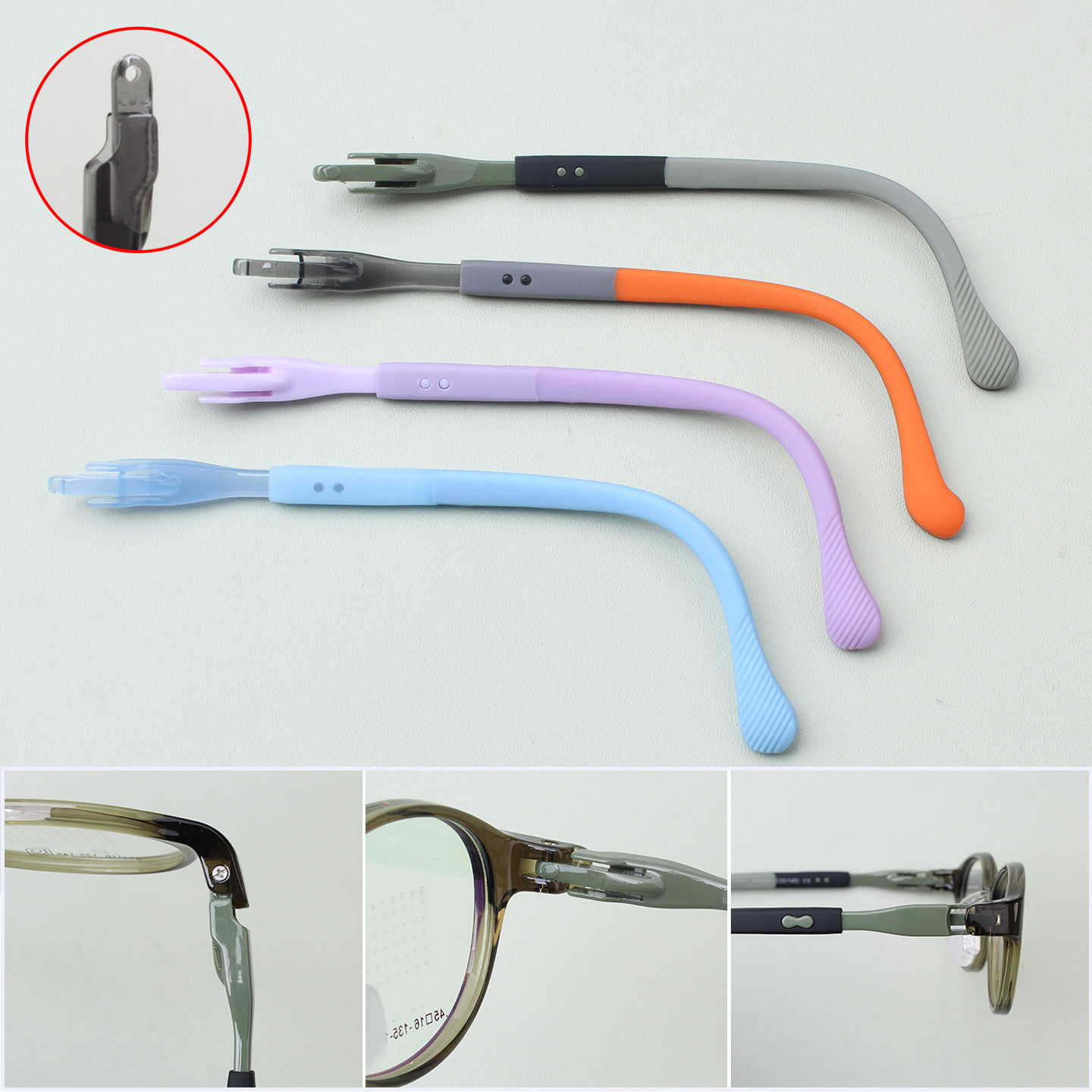 学生近视眼镜硅胶眼镜腿 单直牙约2.7眼镜脚防滑舒适软胶腿套一对,ZIPPO/瑞士军刀/眼镜,眼镜防滑耳套,淘宝优惠券,粉丝福利购,淘宝优惠卷