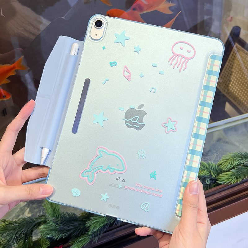 【2025新款X内置笔袋款】适用ipad11代保护壳3+Y型10代air7/6磨砂硬平板壳ipadpro11横竖屏隐形笔槽防摔13寸