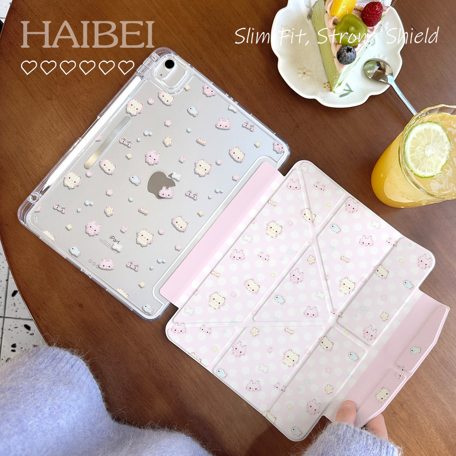 Y型带笔槽亚克力适用苹果平板壳