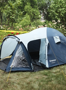 正品KingCamp 康尔健野3人露营旅游休闲帐篷 KT3008 蓝色