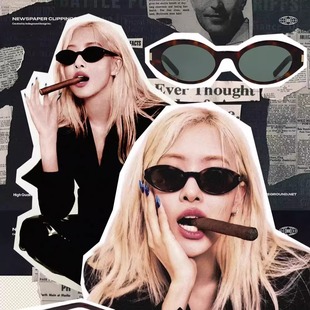 娜扎宋佳同款 墨镜小框猫眼玳瑁复古板材尼龙镜片UV400太阳镜SL567