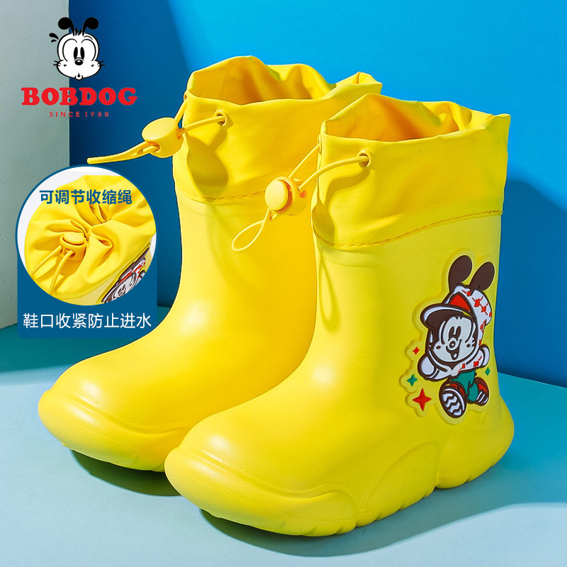 巴布豆儿童雨鞋女款男童小学生宝宝女童胶鞋雨靴幼儿园水鞋防进水