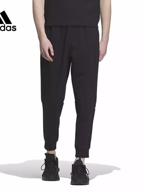 Adidas/阿迪达斯运动裤男子2024新款休闲跑步束脚针织长裤 IA8181