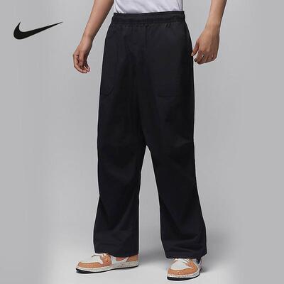 Nike耐克男裤秋季jordan篮球运动梭织直筒宽松防风长裤FV7307-010
