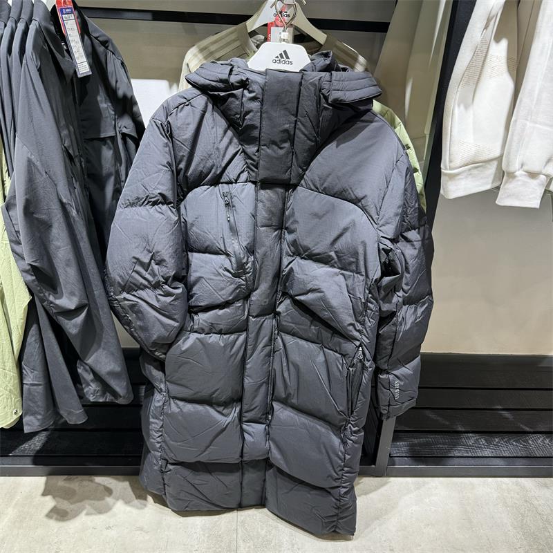 冬季长款过膝运动羽绒服保暖图片