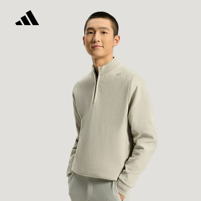 adidas阿迪达斯运动卫衣男2026春休闲半拉链套头衫KE4077 KH2724