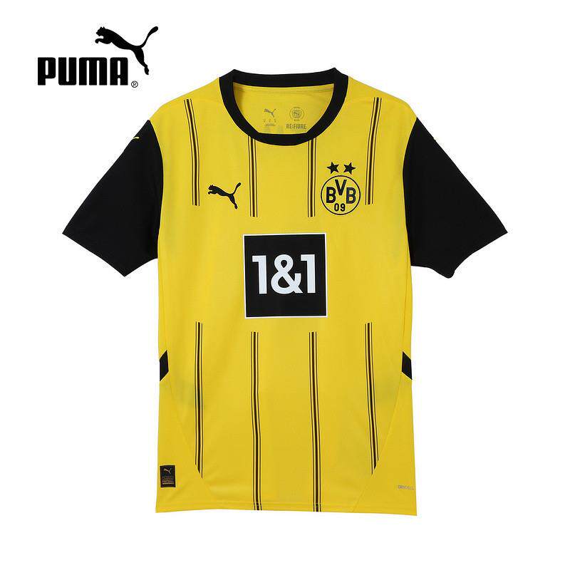 PUMA彪马男BVB多特蒙德主场球迷版球衣足球吸汗短袖T恤 774946-01