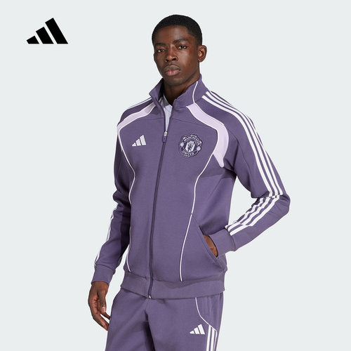 adidas阿迪达斯运动外套男2025冬曼联足球文化休闲立领夹克JN2827
