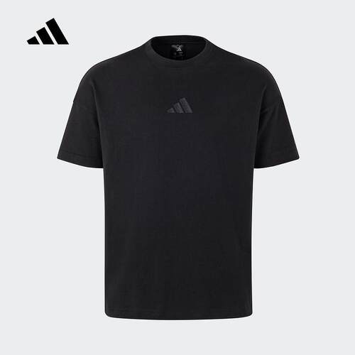 adidas阿迪达斯短袖男25夏季新款纯棉运动休闲圆领透气T恤JY8565