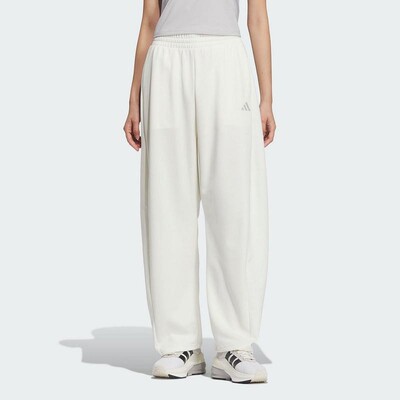adidas阿迪达斯女裤25春季新款针织运动休闲香蕉裤直筒长裤JZ1583