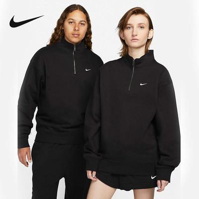 Nike耐克卫衣男2024冬季新款宽松半拉链立领加绒套头衫DQ5209-010