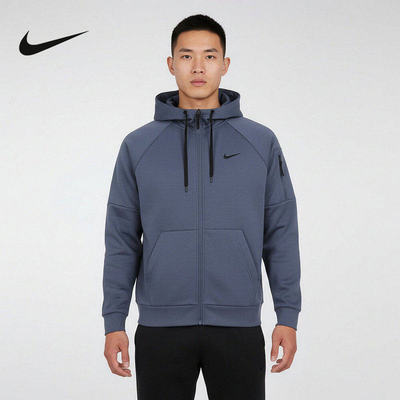 Nike耐克运动外套男2026春季宽松休闲针织连帽加绒夹克DQ4831-491