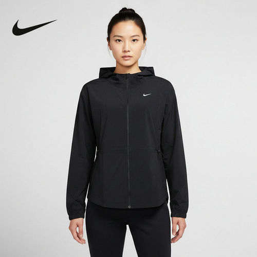 NIKE耐克运动外套女新款春季跑步训练防风梭织连帽夹克IF1167-010