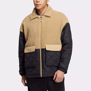Adidas阿迪达斯运动棉服男子保暖仿羊羔绒夹克外套 IQ1581 IQ1582