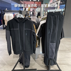 ADIDAS阿迪达斯运动套装2022冬季男武极裤运动加绒连帽外套HN8974